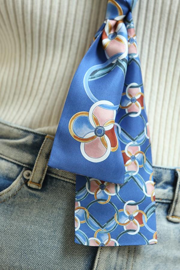 Konur silki horaður hálsbindi-3 Women Silk Skinny Neck Tie-3