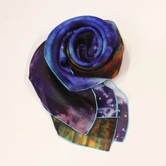 Skjár Prentaðir Silk Chiffon klútar
