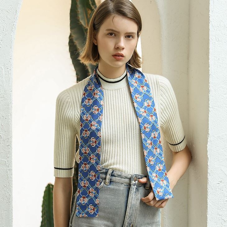 Women Silk Skinny Neck Tie